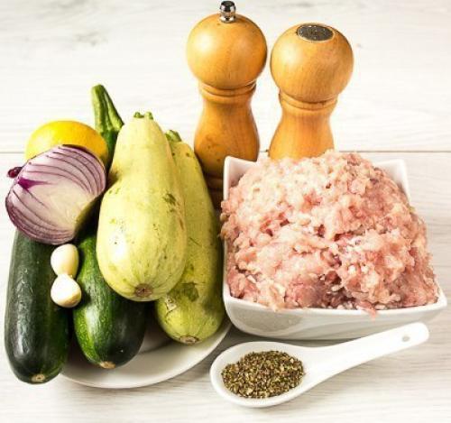 Кабачки, фаршированные курицей. 01 Кабачки, фаршированные курицей. 01