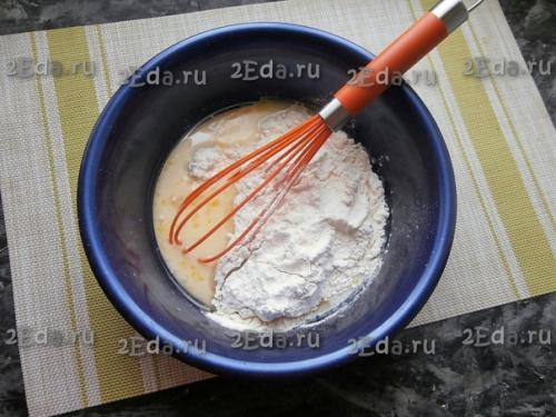 Блины с сыром и укропом на молоке. 02