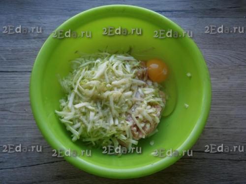 Котлеты из куриного фарша и кабачков в духовке. 02 Котлеты из куриного фарша и кабачков в духовке. 02