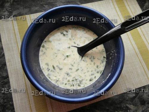 Блины с сыром и укропом на молоке. 03