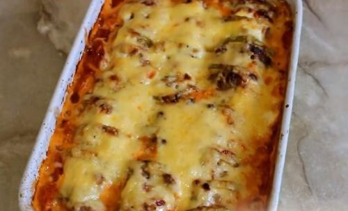 Кабачки, запеченные в духовке, с фаршем и рисом. 05 Кабачки, запеченные в духовке, с фаршем и рисом. 05