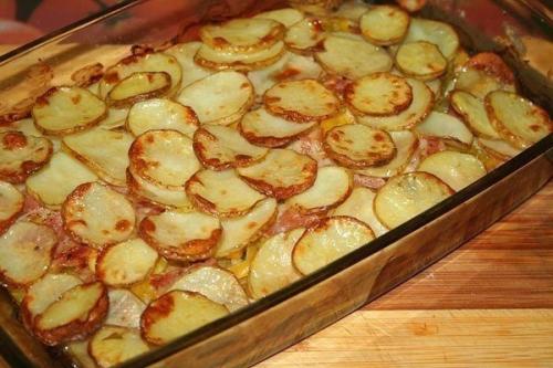 Запечённый молодой картофель с беконом и овощами. 04 Запечённый молодой картофель с беконом и овощами. 04
