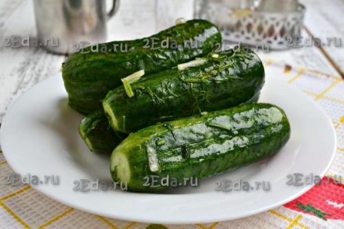Рецепт малосольных огурцов в целлофановом пакете. 05