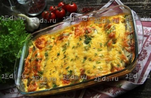 Минтай в яично - майонезной заливке в духовке. 05