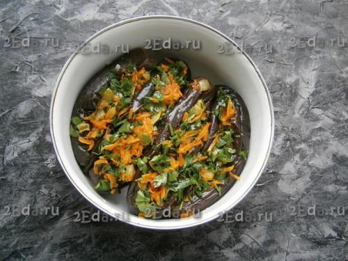 Квашеные баклажаны с морковью, чесноком и зеленью. 04 Квашеные баклажаны с морковью, чесноком и зеленью. 04