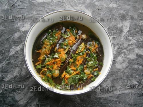 Квашеные баклажаны с морковью, чесноком и зеленью. 05 Квашеные баклажаны с морковью, чесноком и зеленью. 05