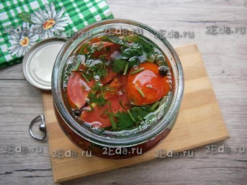 Помидоры, маринованные дольками на зиму. 05