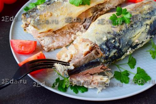Скумбрия в сметане в фольге в духовке. 05 Скумбрия в сметане в фольге в духовке. 05