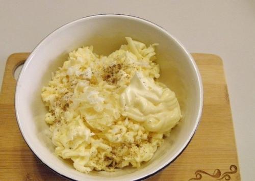 Рулетики из баклажанов с сыром и чесноком. 04 Рулетики из баклажанов с сыром и чесноком. 04