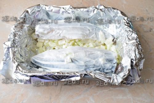Скумбрия в сметане в фольге в духовке. 03 Скумбрия в сметане в фольге в духовке. 03