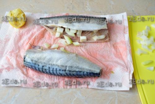 Скумбрия в сметане в фольге в духовке. 02 Скумбрия в сметане в фольге в духовке. 02