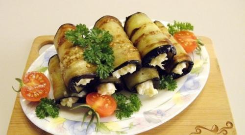 Рулетики из баклажанов с сыром и чесноком. 06 Рулетики из баклажанов с сыром и чесноком. 06