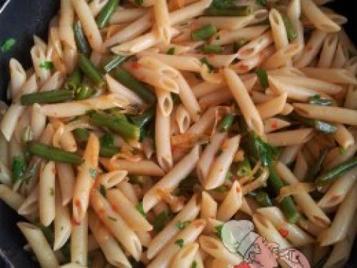Макароны с фасолью стручковой. Макароны со стручковой фасолью