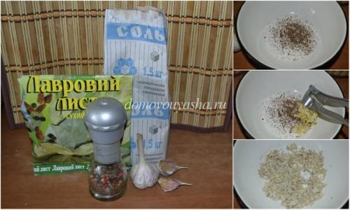 Как варить сало в пакете. Рецепт с чесноком и специями.