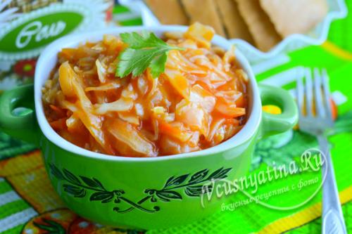 Вкусная тушеная капуста рецепт, как в столовой. Тушеная капуста как в столовой СССР – пошаговый рецепт