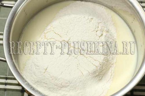 Заварные блины на кефире и молоке