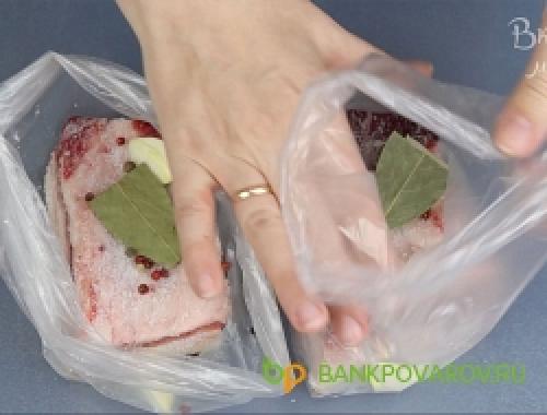 Рецепт сала в пакете и варить. Сало вареное со специями в пакете