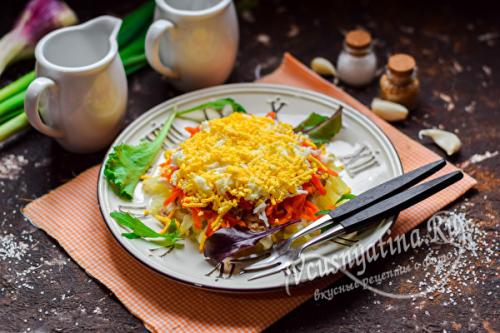 Салат мимоза с говяжьей печенью. Салат «Мимоза» с печенью трески – очень вкусный