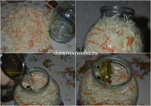 Как правильно квасить капусту в домашних условиях в банках простой рецепт. Как квасить капусту в банке рецепт №2