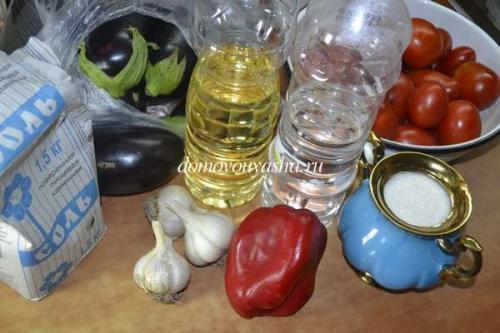 Баклажаны жареные в томате с чесноком на зиму. Баклажаны в томате с чесноком на зиму