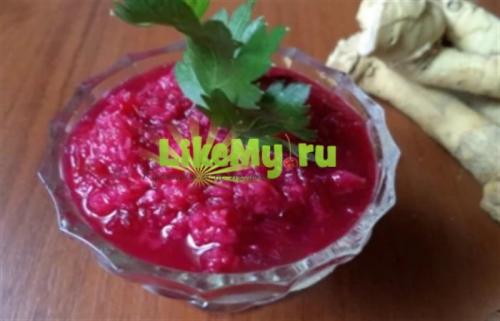 Хреновая закуска из помидор с хреном и чесноком на зиму