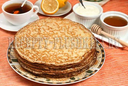 Заварные блины на кефире и молоке