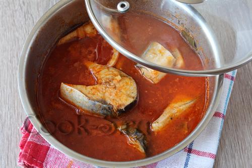 Скумбрия запеченная в духовке в томатном соусе. Тушеная СКУМБРИЯ (рыбка по этому рецепту получается НЕЖНЕЙШАЯ)