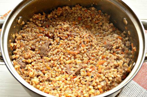 Гречка по-купечески с говядиной рецепт. Гречка по-купечески с говядиной