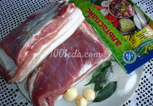 Грудинка вареная в пакете в домашних условиях из свинины. Вареная свиная грудинка в пакетах: пошагово с фото