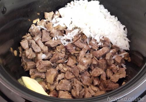 Гречка по-купечески с говядиной и грибами. Гречка по-купечески в мультиварке