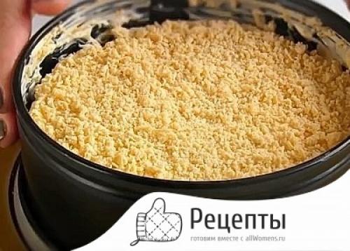 Салат с куриной грудкой и грибами слоями. Слоёный салат с курицей и грибами «Шик»