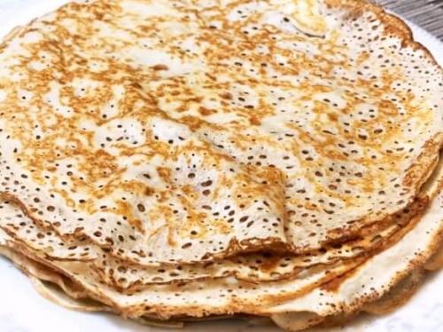 Рецепт блины на кефире с кипятком. Ажурные блины на кефире с кипятком без яиц — просто тают во рту