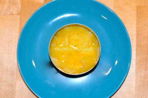 Салат из копченой куриной грудки с ананасом и грибами. Салат с копченой грудкой и ананасами