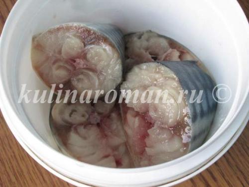 Скумбрия пряного посола в рассоле в домашних условиях очень вкусная. Ингредиенты: