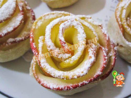 Как приготовить розочки из слоеного теста и яблок. Розочки из слоеного теста с яблоками — рецепт с фото: