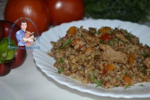 Гречка по-купечески с говядиной на сковороде. Гречка с мясом и овощами — рецепт с пошаговыми фото. Вкусно, просто, очень нравится детям