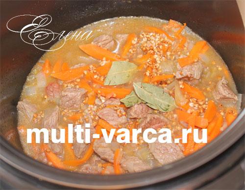 Гречка по-купечески с говядиной в мультиварке. Гречка с мясом по купечески в мультиварке