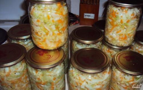 Капуста с уксусом и маслом на зиму. Капуста маринованная на зиму