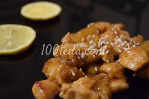 Куриное филе с ананасами на сковороде. Праздничная курица с ананасами на сковороде: пошагово с фото