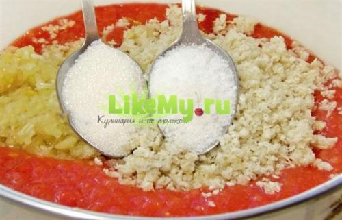 Хреновая закуска из помидор с хреном и чесноком на зиму