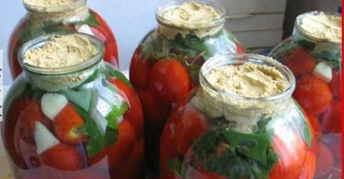 Квашеные помидоры в банках с горчицей. Квашеные помидоры с горчицей, прямо как бочковые