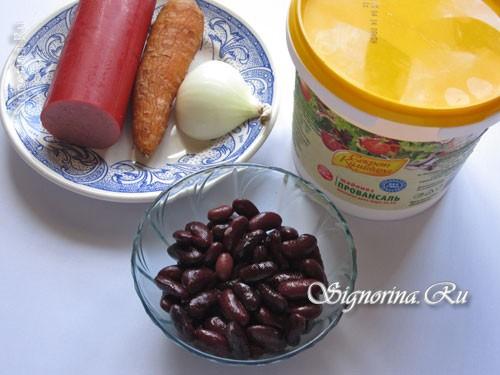 Салат с фасолью и колбасой и морковью. Салат с копченой колбасой, морковью, фасолью и майонезом: рецепт с фото