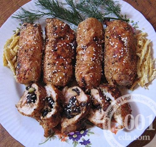 Отбивные из говядины с черносливом