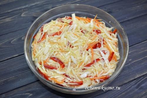 Капуста провансаль быстрого приготовления рецепт с болгарским перцем. Маринованная капуста Провансаль быстрого приготовления (с болгарским перцем)