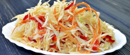 Капуста провансаль быстрого приготовления рецепт с болгарским перцем. Маринованная капуста Провансаль быстрого приготовления (с болгарским перцем)