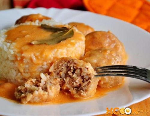 Тефтели в сметанном соусе, как в садике. Пошаговый рецепт приготовления мясных тефтелей с рисом в соусе как в детском саду с фото