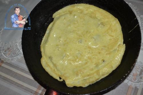 Как приготовить яичные блинчики для салата — рецепт с фото. Новый ингредиент салатов