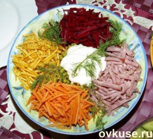 Салат радуга с редькой. Салат " радуга " (варианты)
