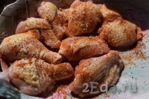 Курица кусочками с картошкой в духовке рецепт. Курица кусочками с картошкой в духовке