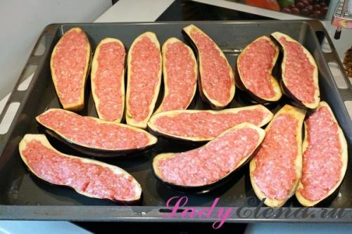 Баклажаны с фаршем в духовке рецепт. Фаршированные баклажаны фаршем в духовке — пошаговый фото рецепт